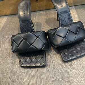 Bottega Veneta Black Quilted Leather Heels